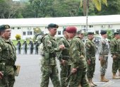 El 12 de julio de 2023, se realizó el cambio de mando de la Fuerza de Tarea Conjunta Esmeraldas, entre los generales Alexander Levoyer y Milton Rodríguez.