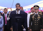 Nicolás Maduro, presidente de Venezuela y Vladimir Padrino, ministro de Defensa.