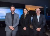 Juan Francisco Buccelli, gerente general Inchcape Ecuador; Camila Mejía, directora comercial Mercedes-Benz Autos; y Andrés Cordero, gerente de Marketing Inchcape Ecuador.