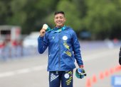 David Hurtado con su medalla de oro obtenida en los Juegos Panamericanos 2023.