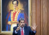 El presidente de Venezuela, Nicolás Maduro, durante una rueda de prensa el miércoles 31 de julio en el Palacio de Miraflores en Caracas.