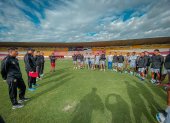 Jugadores del Deportivo Cuenca durante una de las últimas prácticas lideradas por Andrés Carevic, DT que se une en esta etapa.