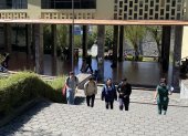 Imagen de los alrededores de la Facultad de Ciencias Económicas, de la Universidad Central del Ecuador en Quito.