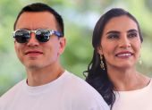 Daniel Noboa y Verónica Abad en fotos de archivo.