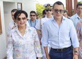 Daniel Noboa con Gabriela Sommerfeld, dos de los denunciados por el frente ciudadano