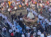 Procesión. Miles de feligreses recorren sector del suburbio de Guayaquil.