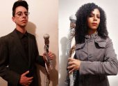 Bryan Nicolás Chiriboga Luna (Federico Nietzsche) y Paola Nickole Arce Quintana (Elisabeth Förster) forman parte del elenco de "Nietzsche postmorten y los ocasos".