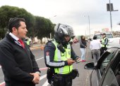 Quitumbe. En la vía del sur de la ciudad se realizó un operativo el jueves. Cinco conductores sobrepasaron el límite de 50 km/h establecido para las zonas urbanas.