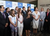 La asambleísta de ADN, Inés Alarcón, habló de la orden de un juez que dispuso mantener el orden de los juicios políticos contra exfuncionarios de Guillermo Lasso.