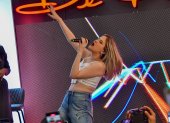 Mar Rendón en un concierto en el centro comercial San Marino.