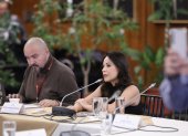 La presidenta de la mesa de Fiscalización, la correísta Pamela Aguirre.