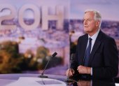 El recién nombrado primer ministro de Francia, Michel Barnier, durante una entrevista televisiva.