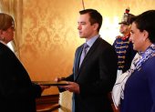 Jekaterina Dorodnova, nueva embajadora de la Unión Europea en Ecuador, presentó sus cartas credenciales a Daniel Noboa.