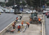 El 12 de agosto empezó la rehabilitación del hormigón en nueve kilómetros del carril exclusivo de la Ecovía.