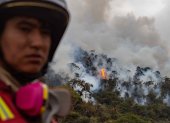 Uno de los incendios forestales en el departamento de Amazonas (Perú).