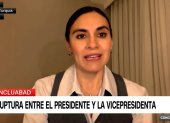 La vicepresidenta de Ecuador, Verónica Abad, durante una entrevista en CNN la noche de este miércoles 25 de septiembre.