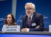 El fundador de WikiLeaks, Julian Assange, en Estrasburgo.