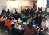 Encuentro. Migrantes venezolanos continuamente se reúnen en ciertos espacios para organizarse en el país.