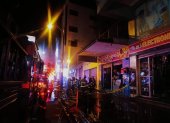 Un incendio se registró en un local ubicado en las calles Noguchi y Olmedo, en el centro de Guayaquil.