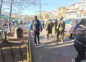 Los militares realizaron controles antidelincuenciales en La Marín, en el sector de la parada de buses hacia el valle de Los Chillos.