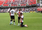 Bryan Ramírez celebra su gol en la victoria de Liga de Quito ante Orense.