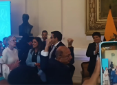 Álvaro Noboa recibió los aplausos de todos los asistentes.