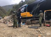 Proceso. Las operaciones militares contra minería ilegal se ejecutaron en Sigsig-río Santa Bárbara.