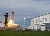 Fotografía de archivo de la misión GOES-U de la NASA en un cohete Falcon Heavy de SpaceX se despega en el Complejo de Lanzamiento 39A desde el Centro Espacial Kennedy de la agencia en Cabo Cañaveral, Florida, EE. UU., el 25 de junio de 2024.. EFE/EPA/Cristobal Herrera-Ulashkevich