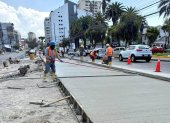 El 19 de octubre los trabajos de hormigonado avanzaron en la avenida Colón.