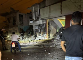 Con explosivos fue destruida una casa en Machala.