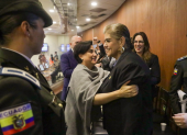 Mónica Palencia en la Asamblea Nacional para su juicio político.