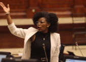 Paola Cabezas en su intervención en el juicio político a Mónica Palencia.