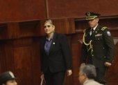 La ministra del Interior, Mónica Palencia, en la Asamblea Nacional.