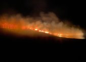 Un incendio forestal se registró desde la madrugada de este 29 de octubre en la hacienda Guaytara, sector del Antisana, en Quito.