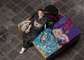 La diseñadora cuenta con 115 kimonos en su extensa colección.