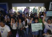 Trabajadores de la Función Judicial de México, protestan en contra de la elección de jueces.