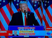 Donald Trump en su discurso tras conteo de votos.