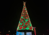 Encendido del árbol de Navidad en Policentro.