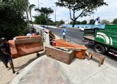 Muebles, entre otros objetos, fueron retirados del lugar.
