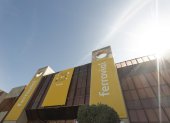 Empresa. El logo de la compañía española Ferrovial.