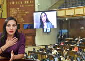Verónica Abad habló con la Asamblea Nacional de forma telemática.