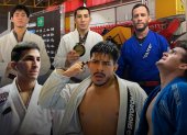 Delegación ecuatoriana en el Jiu Jitsu World Pro.