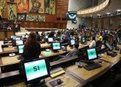 Proceso. En el pleno de la Asamblea Nacional se votó para emitiner un documento en el que se rechaza lo ocurrido en el sur del Ecuador.