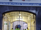 Inredh denuncia que  hay alrededor de 10 retenidos en el Distrito de Policía Manuela Sáenz, en Quito, tras las protestas de este jueves 21 de noviembre del 2024.