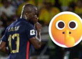 El gesto de Enner Valencia en el partido de Ecuador ante Colombia.