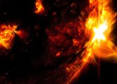 El Observatorio de Dinámica Solar de la NASA capturó esta imagen de una erupción solar