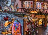 Fotografía de Colmar, Francia en épocas navideñas.