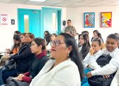 Acto. Las capacitaciones la recibieron jóvenes de Quito