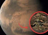 Estos cristales amarillos fueron revelados después de que la curiosidad de la NASA pasara sobre una roca y la rompiera el 30 de mayo.