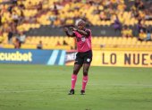 Augusto Aragón fue el árbitro que dirigió el partido entre Liga de Portoviejo y Deportivo Quito, en el Ascenso Nacional
